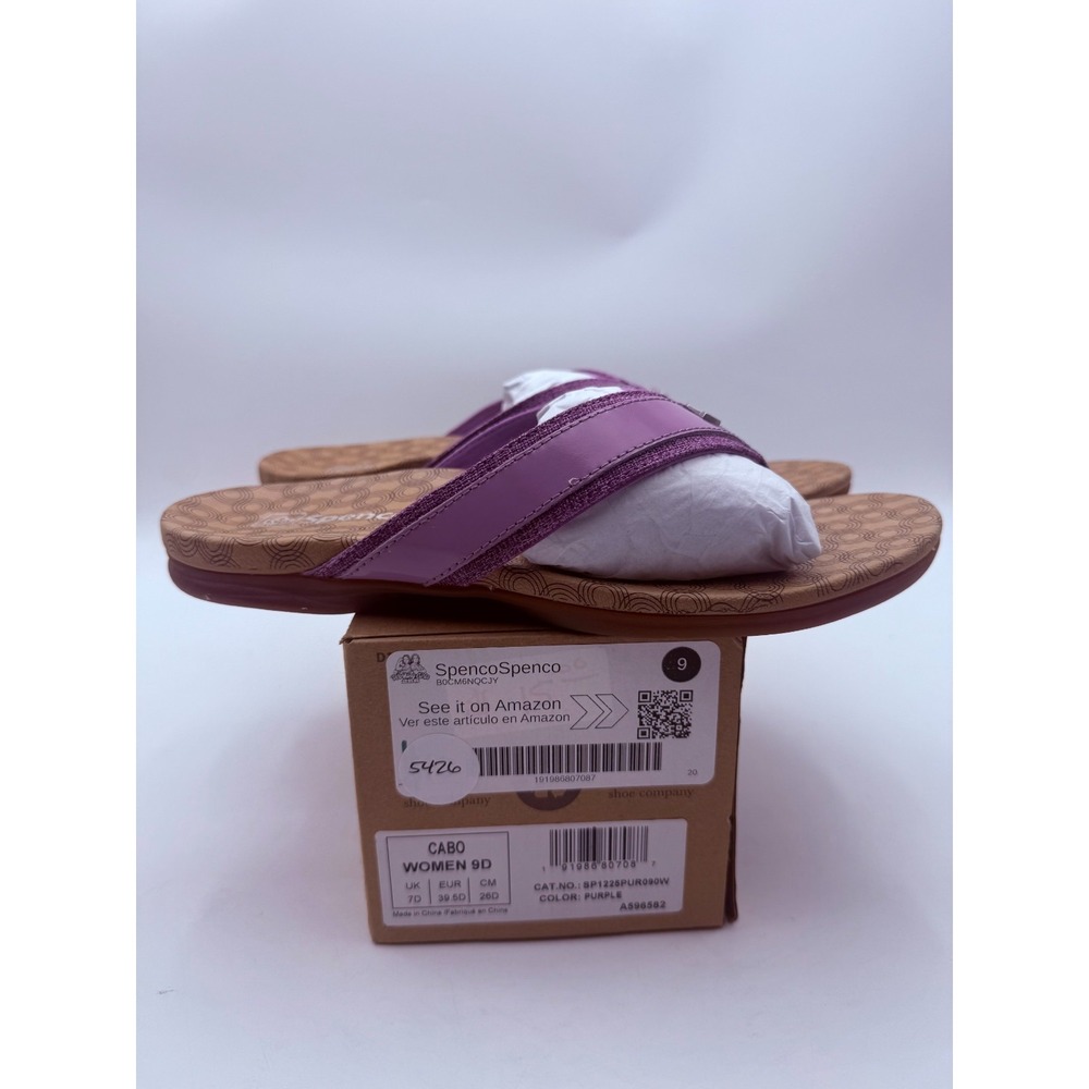 Spenco Cabo Women's Size 9 Purple Orthotic Slide Sandals Comfort Arch Support